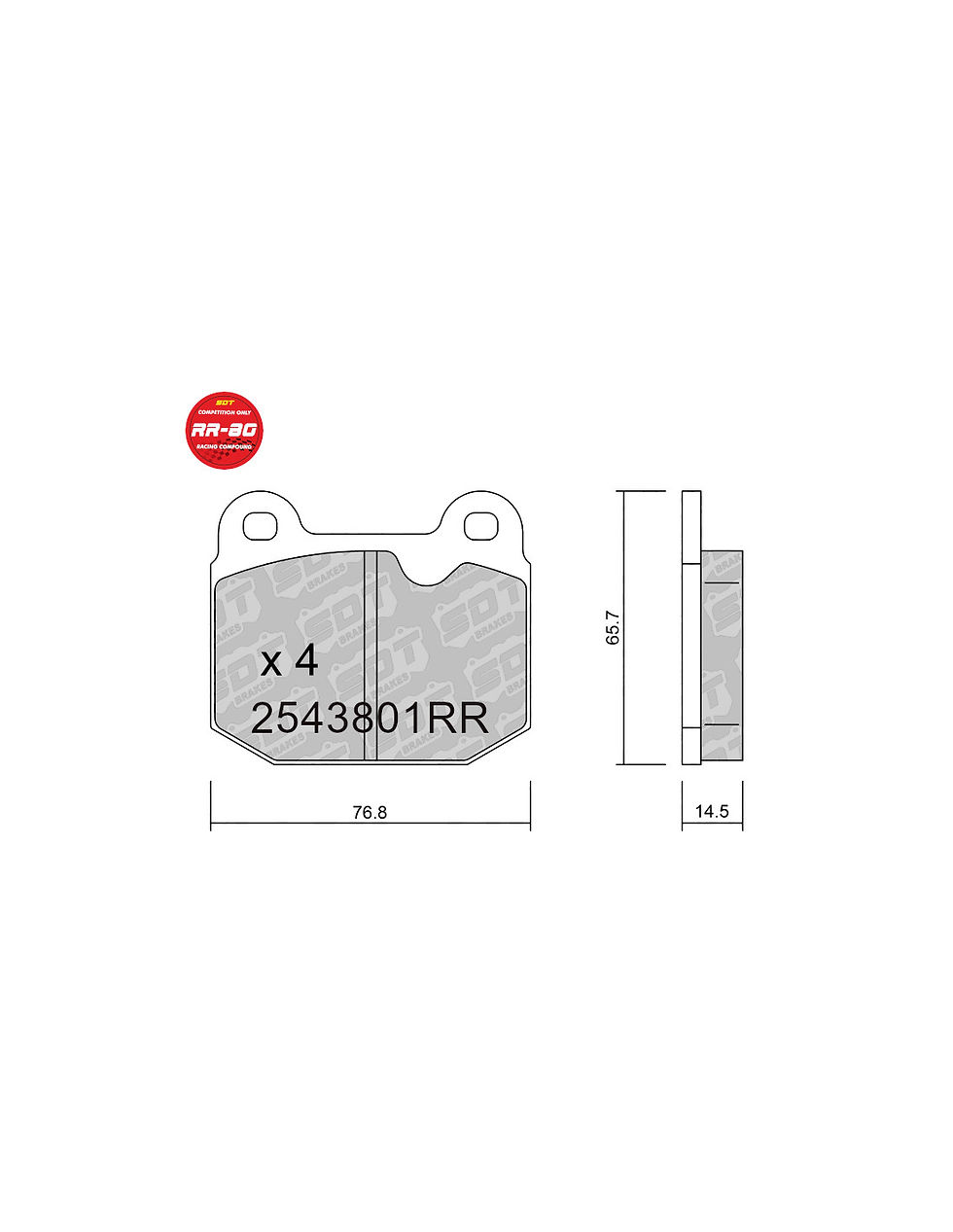 Pastillas de freno AP RACING / COMPBRAKE / ALCON / COMPBRAKE SDT RR80