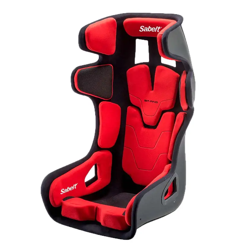 Miniatura: Asiento baquet fijo de fibra con orejas SABELT GT PAD + Almohadillas