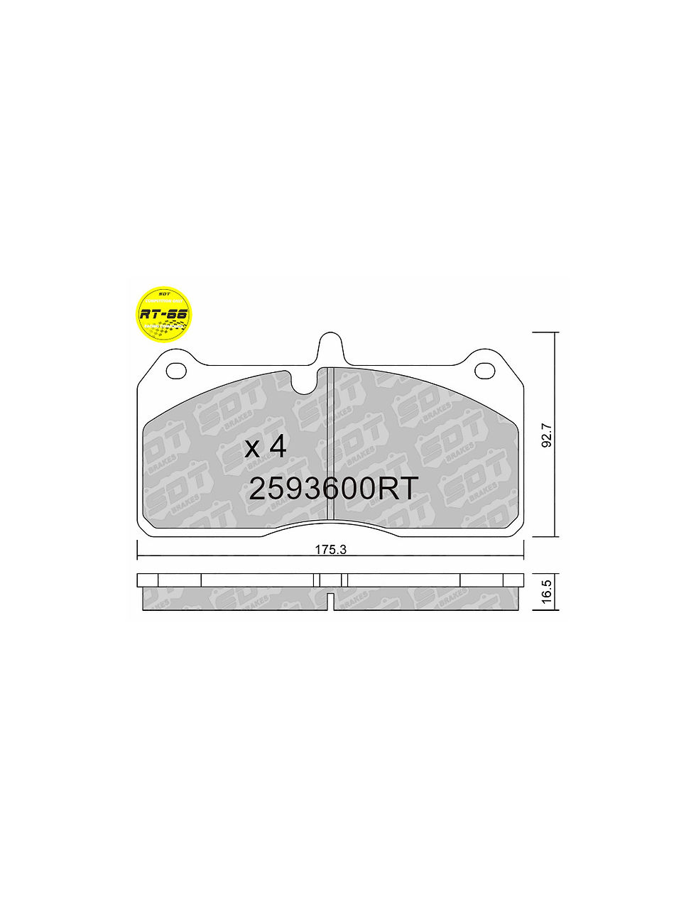 Pastillas de freno AP Racing Semimetálico SDT RT66