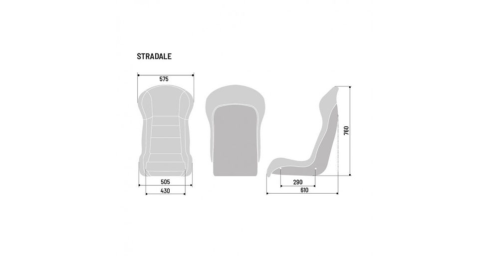 Miniatura: Asiento clásico baquet fijo de fibra SPARCO STRADALE