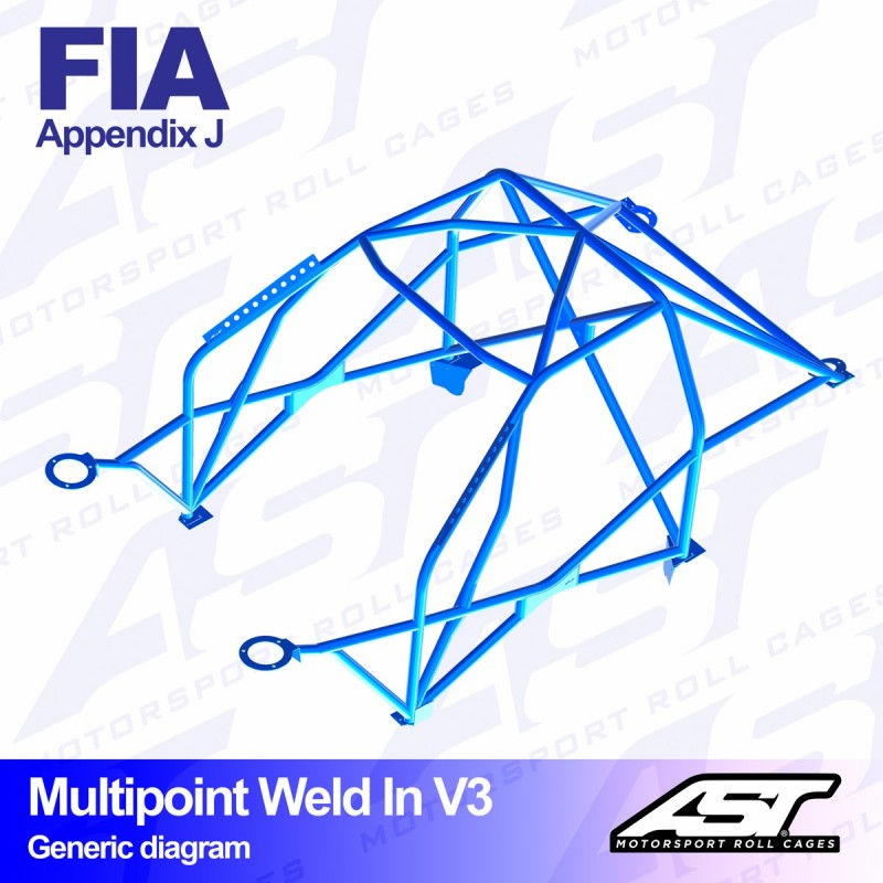 Miniatura: Arco de seguridad AST BMW E36 4 puertas Sedan MULTIPOINT WELD IN V3