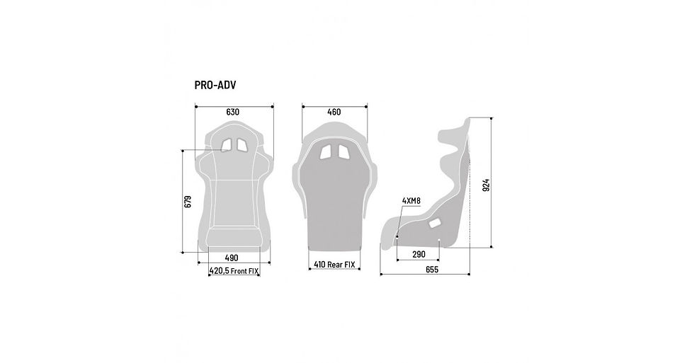 Miniatura: Asiento baquet fijo de fibra con orejas SPARCO PRO ADV