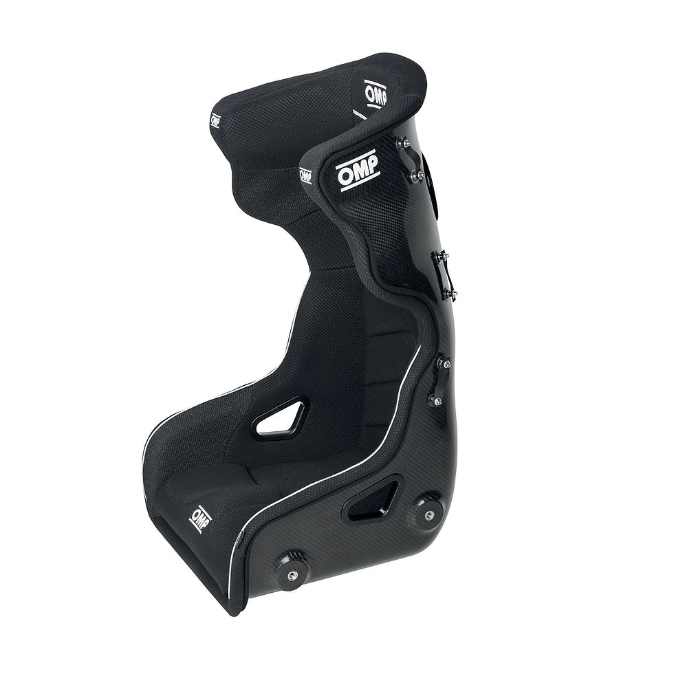 Miniatura: Asiento negro baquet fijo carbono con orejas OMP HTE EVO VTR CARBON