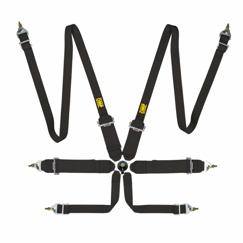 Arnés negro FIA 6 puntos 2-3" OMP FIRST My2021 PULL UP