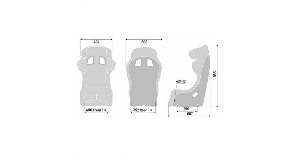 Miniatura: Asiento baquet fijo de carbono con orejas SPARCO ADV SC CARBONO