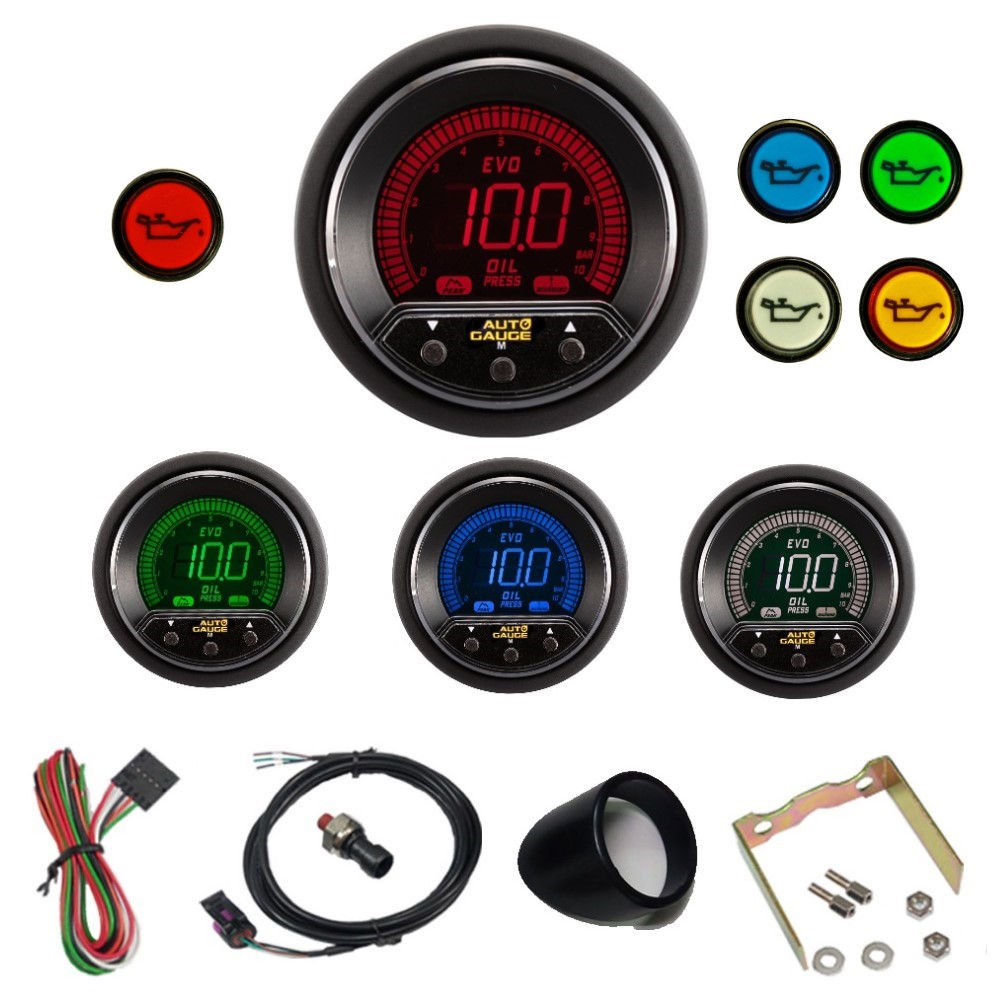 Reloj presión aceite EVO AP digital con alarma