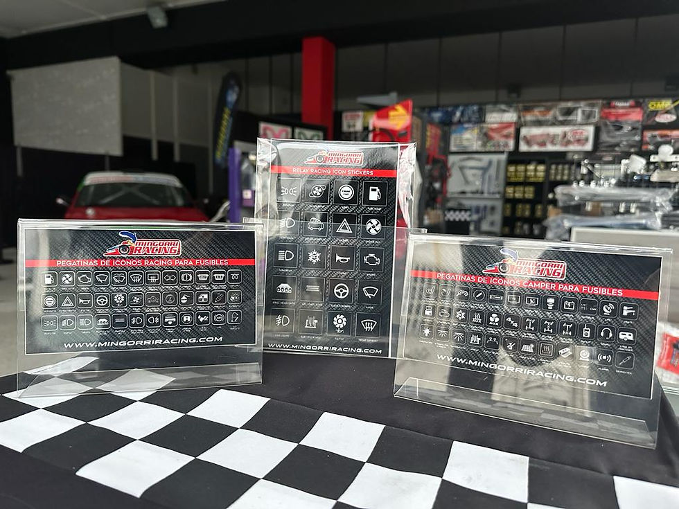Miniatura: Kit 36 Adhesivos RACING para identificar fusibles leyendas castellano o inglés