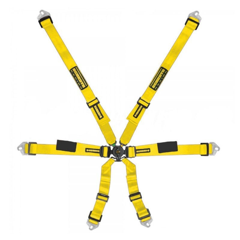 Arnés amarillo Piloto FIA 6 puntos SCHROTH FLEXI 2"