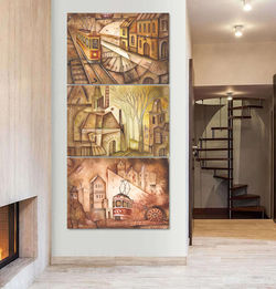 Large wall art for staircase by Eugene Ivanov