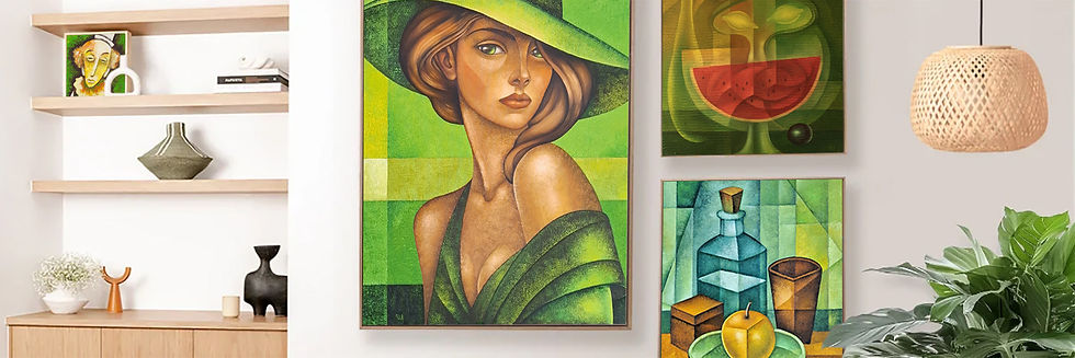 Eclectic wall art curated sets: