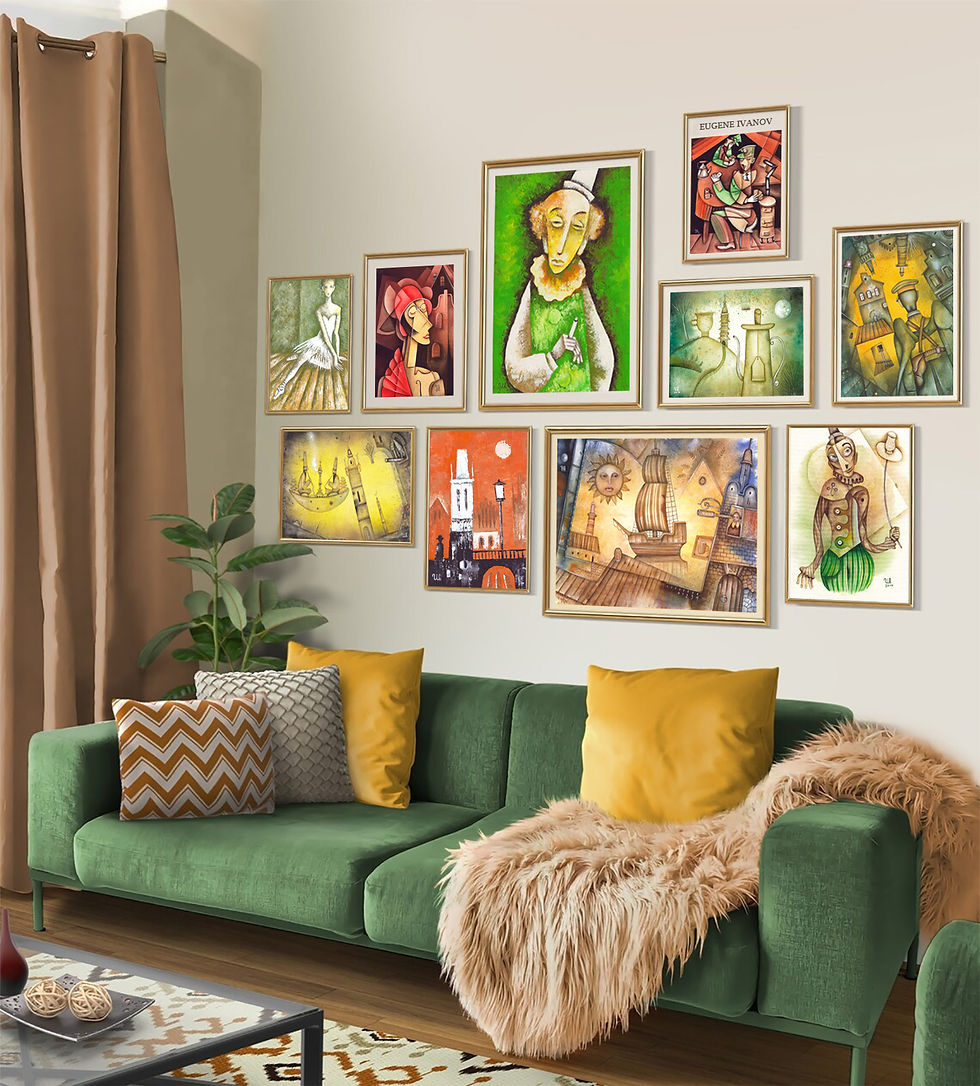 Eclectic wall art curated sets: