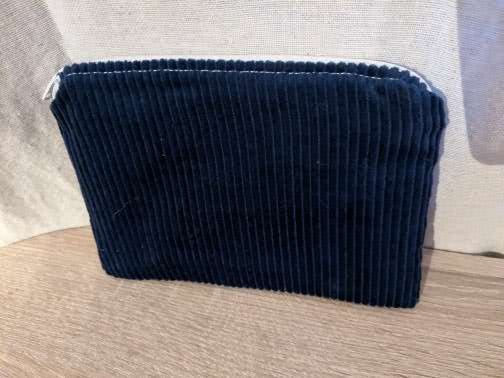 Trousse côtelé Marine - PM