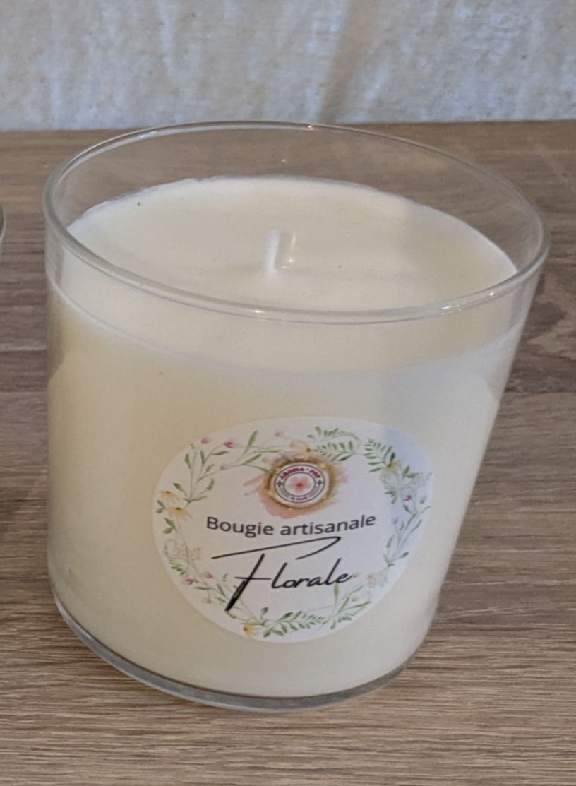 Bougie Florale - "herbe coupées"