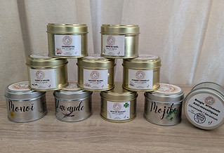 Boite esprit, bougie avec couvercles, pour garder les arômes le plus longtemps possible