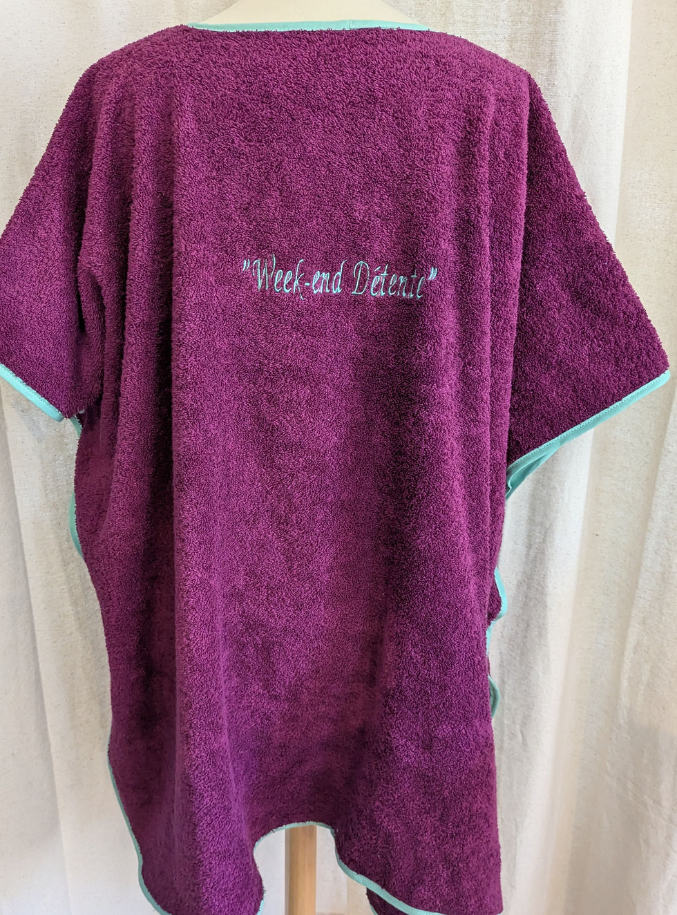 Poncho de bain Adulte - Violet/Vert