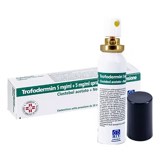Trofodermin spray (contains Clostebol)