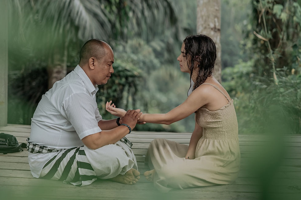 woman with balinese healer