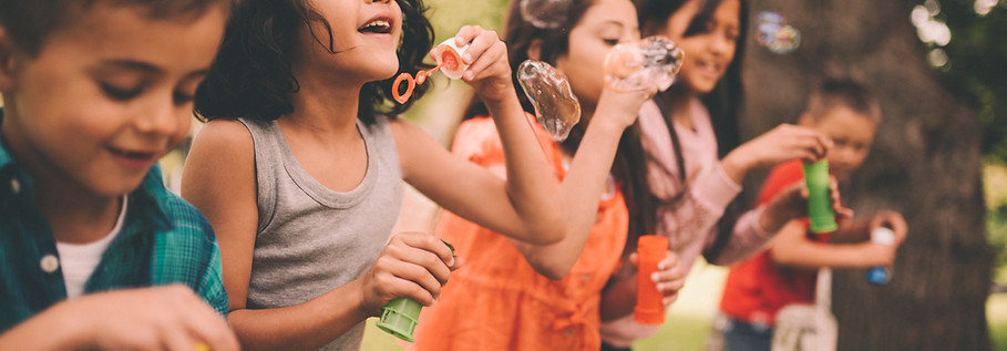 Kids Blowing Bubbles