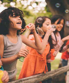 Kids Blowing Bubbles