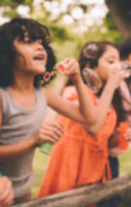Kids Blowing Bubbles