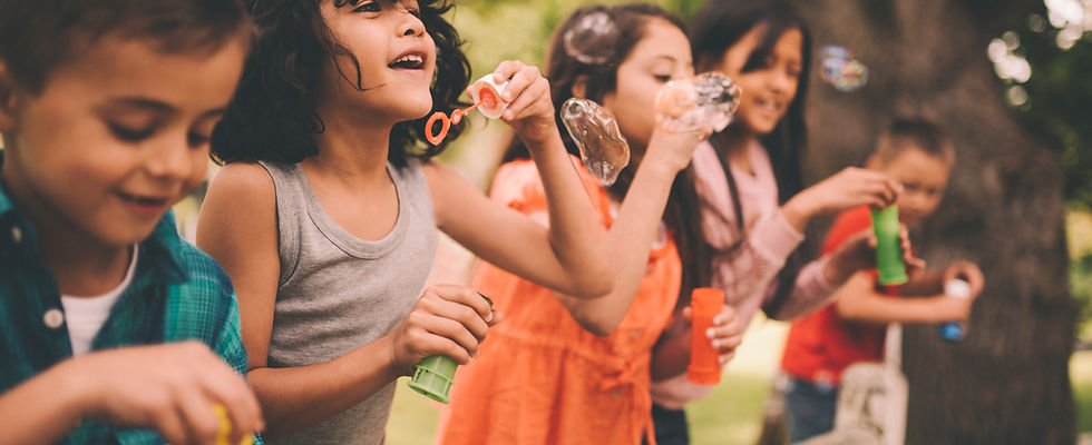 Kids Blowing Bubbles