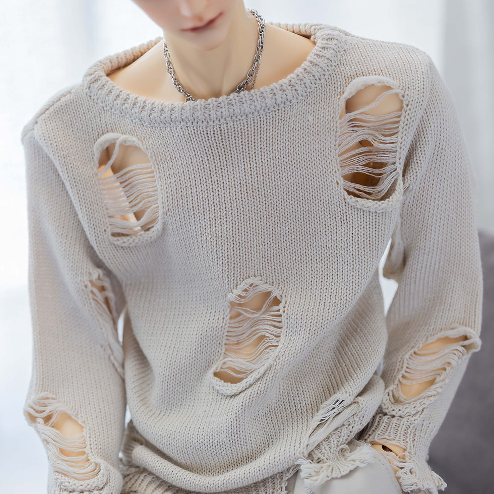 Thumbnail: 「Dollection」Ripped Sweater Outfit Only (68~75cm )