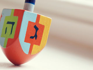Colorful Dreidel spinning