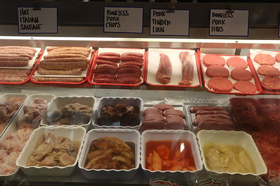 Freshly made Italian Sausages, Porks Chops, Freshly cut Pork Loins and Pork Ribs for Sale
