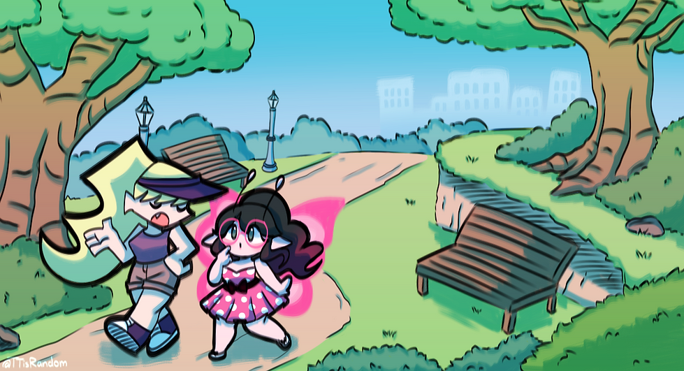 tulip and clarissa at the park.png