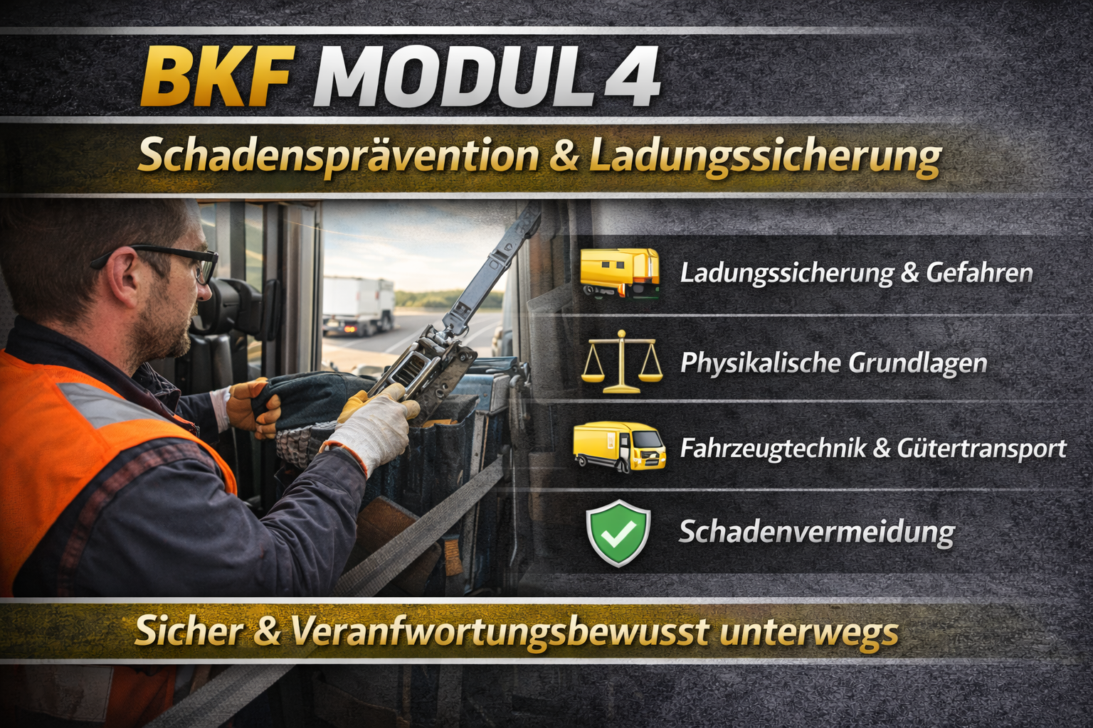 BKF Modul 4 Weiterbildung – Schadensprävention und Kriminalitätsprävention für Berufskraftfahrer in Hannover