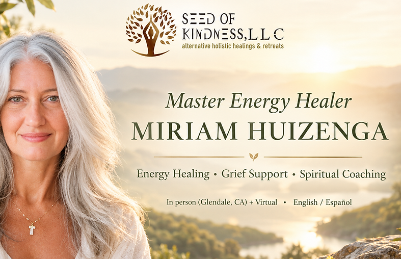 Miriam Huizenga I Seed Of kindness,LLC Logo I Welcome Page