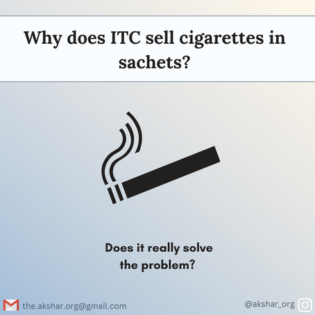 Why does ITC sell cigarettes in sachets?