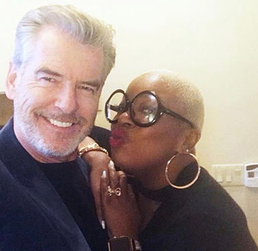 Pierce Brosnan and Celebrity Makeup Artist Nakeah Fuller - Owner of Nakeah Beauty, Inc