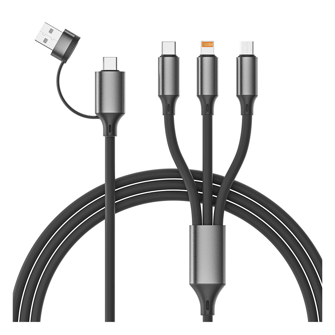 SYNERGY 6IN1 - USB / Type-C kabl za punjenje i prenos podataka, 6 u 1, 65W
