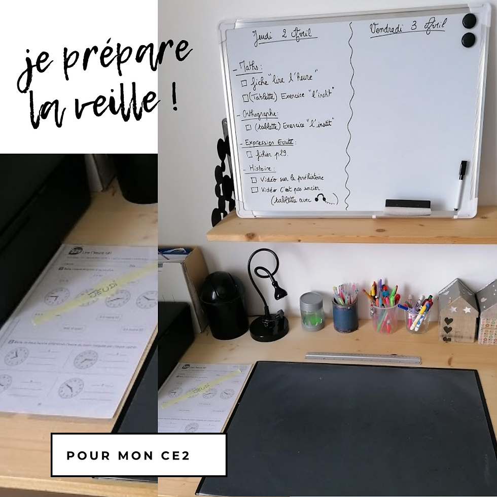 Portez Vous Bien Organisation des devoirs de l'école à la maison en primaire