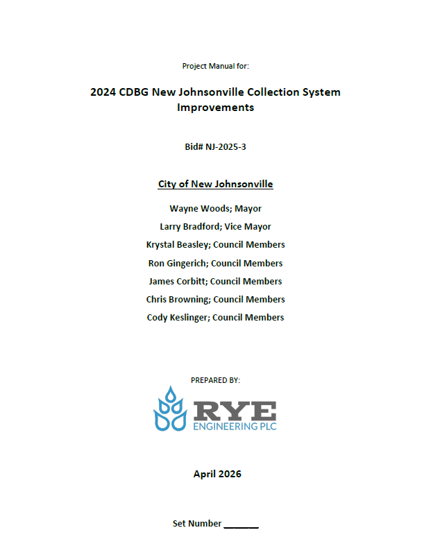 2024 CDBG New Johnsonville Collection System Improvements