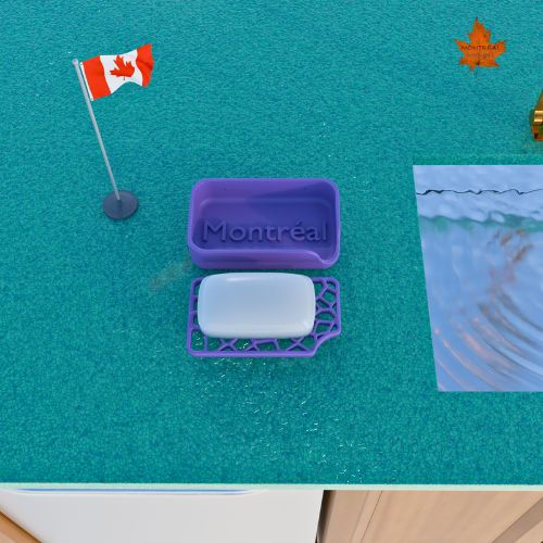Miniature : soap dish purple