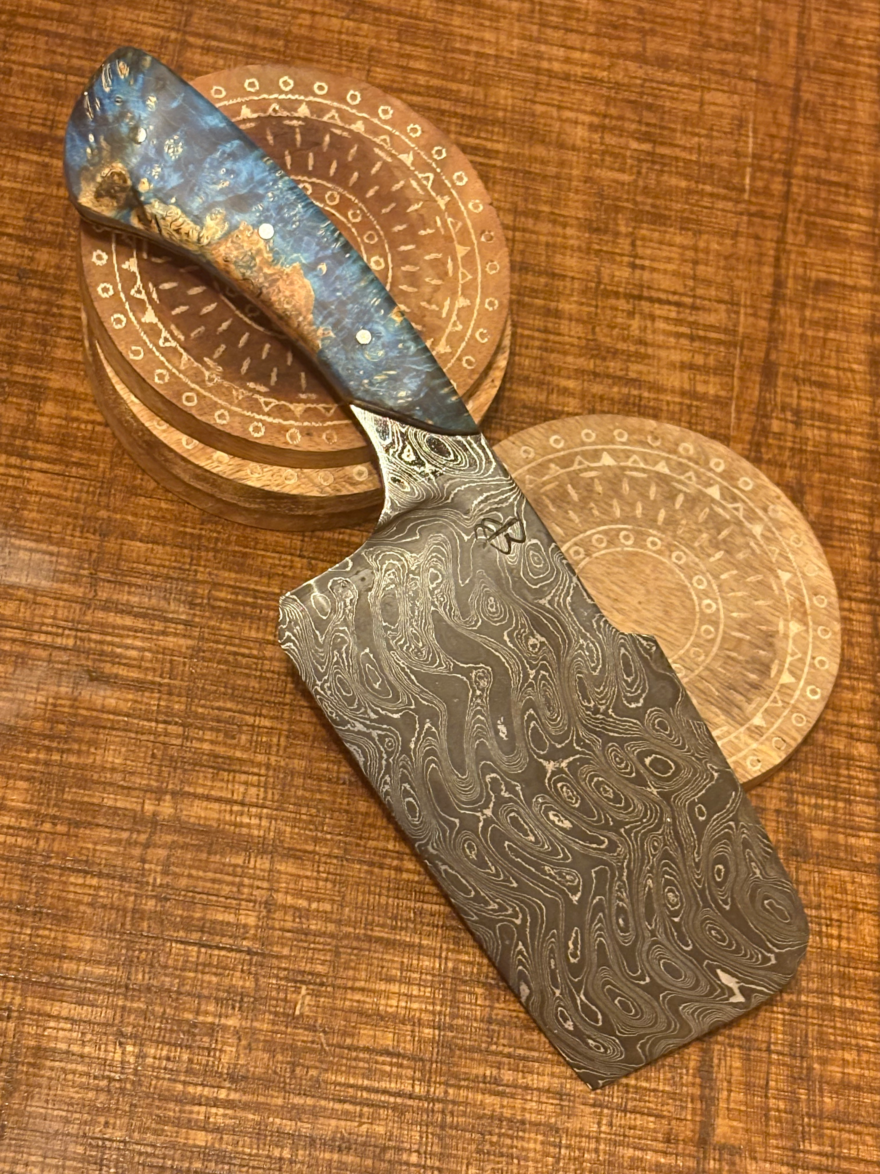 11” Damascus cleaver