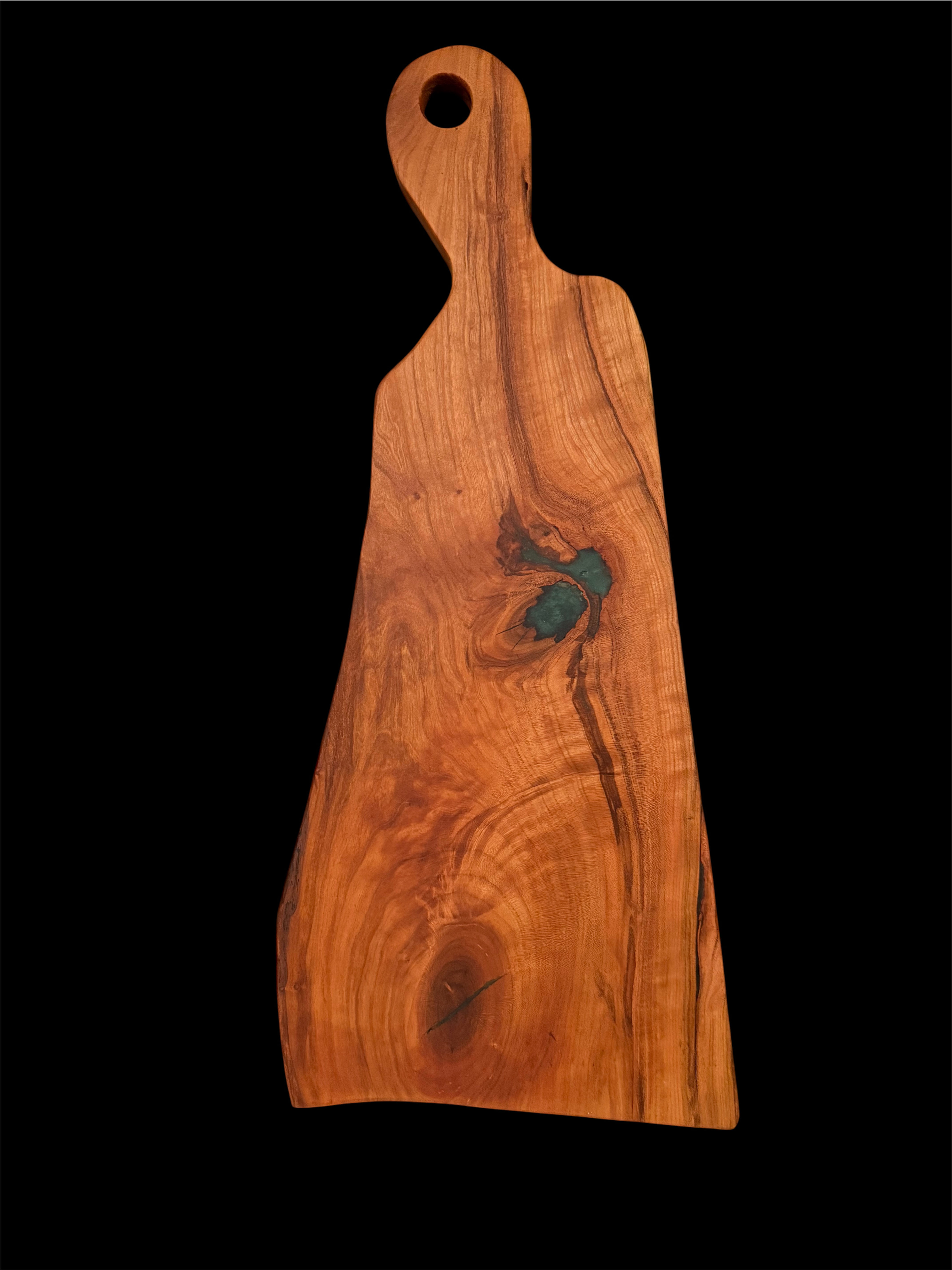 Wild Cherry Charcuterie Board with Turquoise Resin