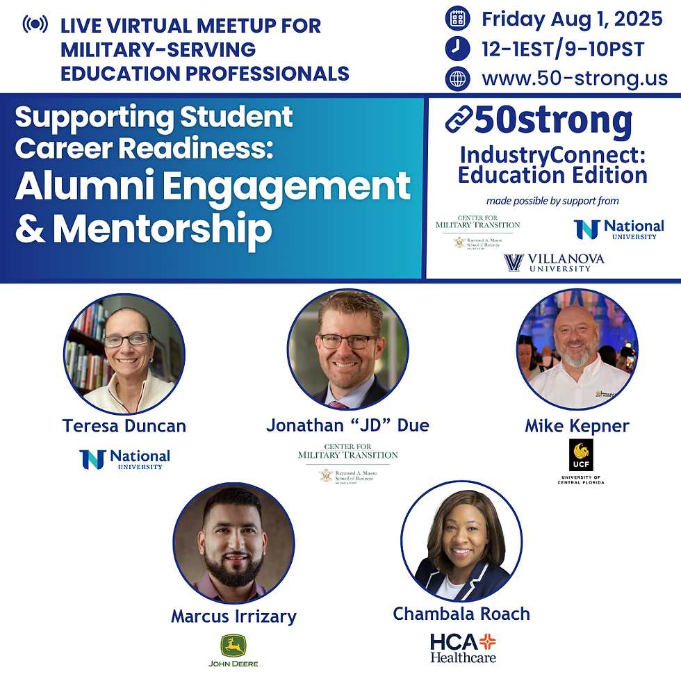 50strong IndustryConnect Education Edition: Supporting Student Career Readiness- Alumni Engagement & Mentorship
