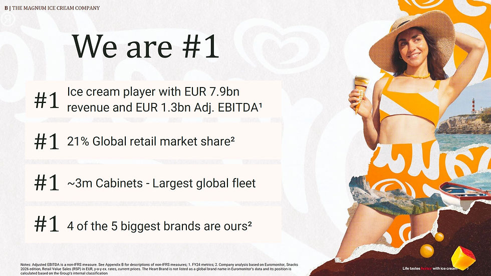 Erläuterung, warum Unilever die Nummer 1 auf dem Eissmarkt ist