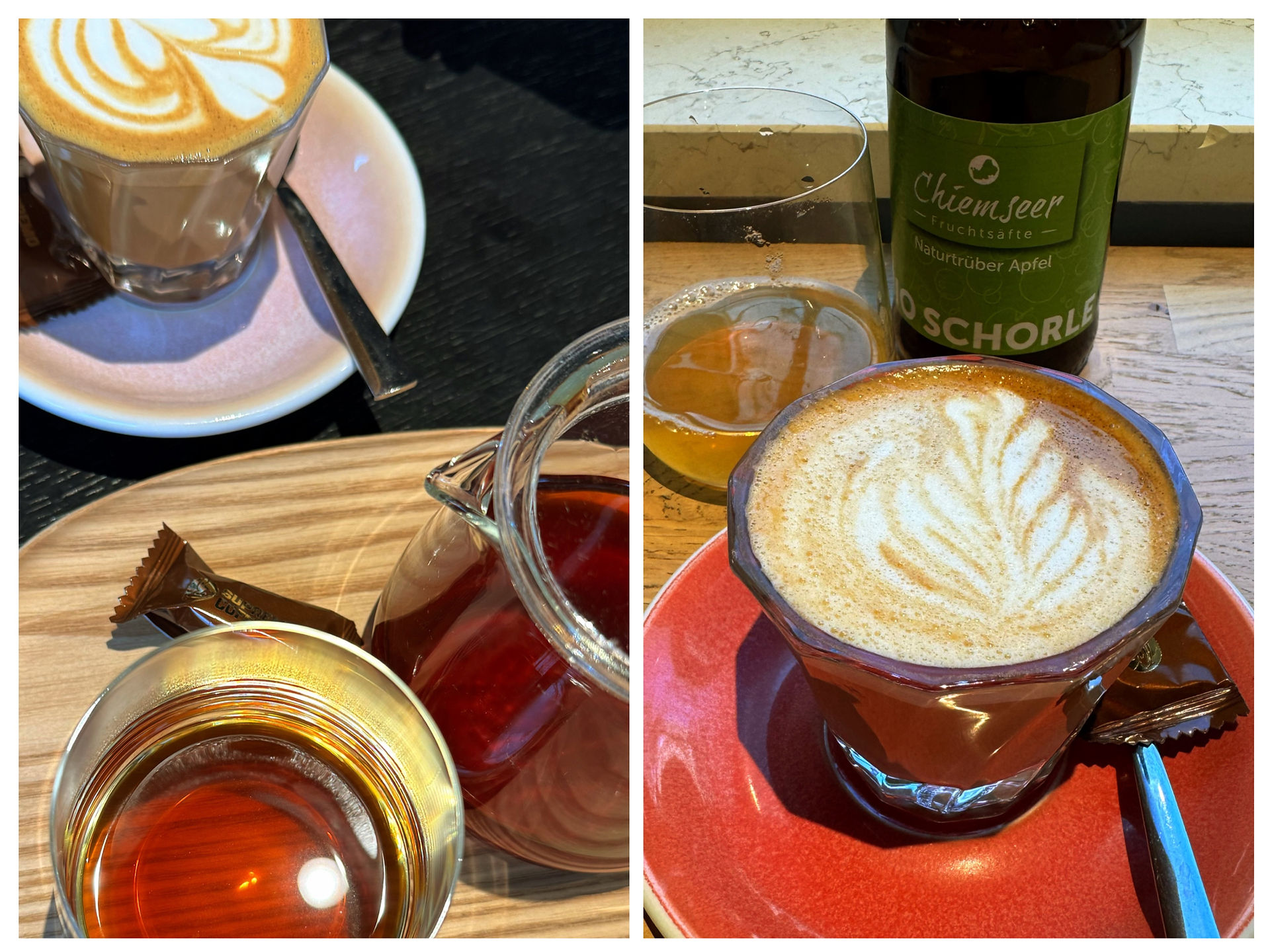 Verschiedene Kaffeespezialitäten und Getränke bei Supremo Coffee