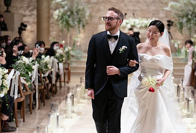 international couple's wedding in Korea