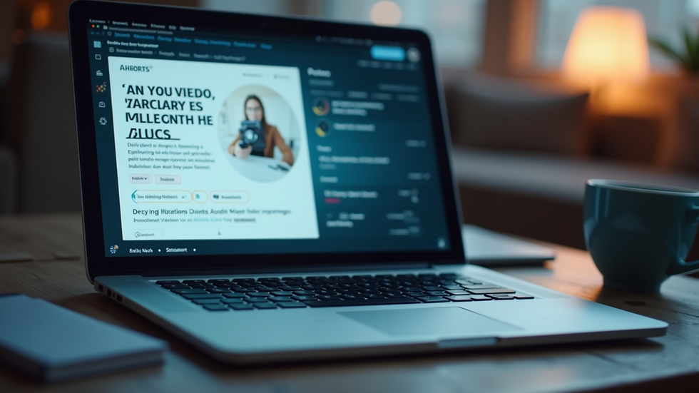 Close-up view of a laptop screen showing AI-driven email marketing campaign
