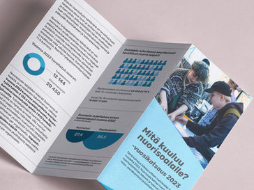 Vuosikatsaus esitteen taittotyö