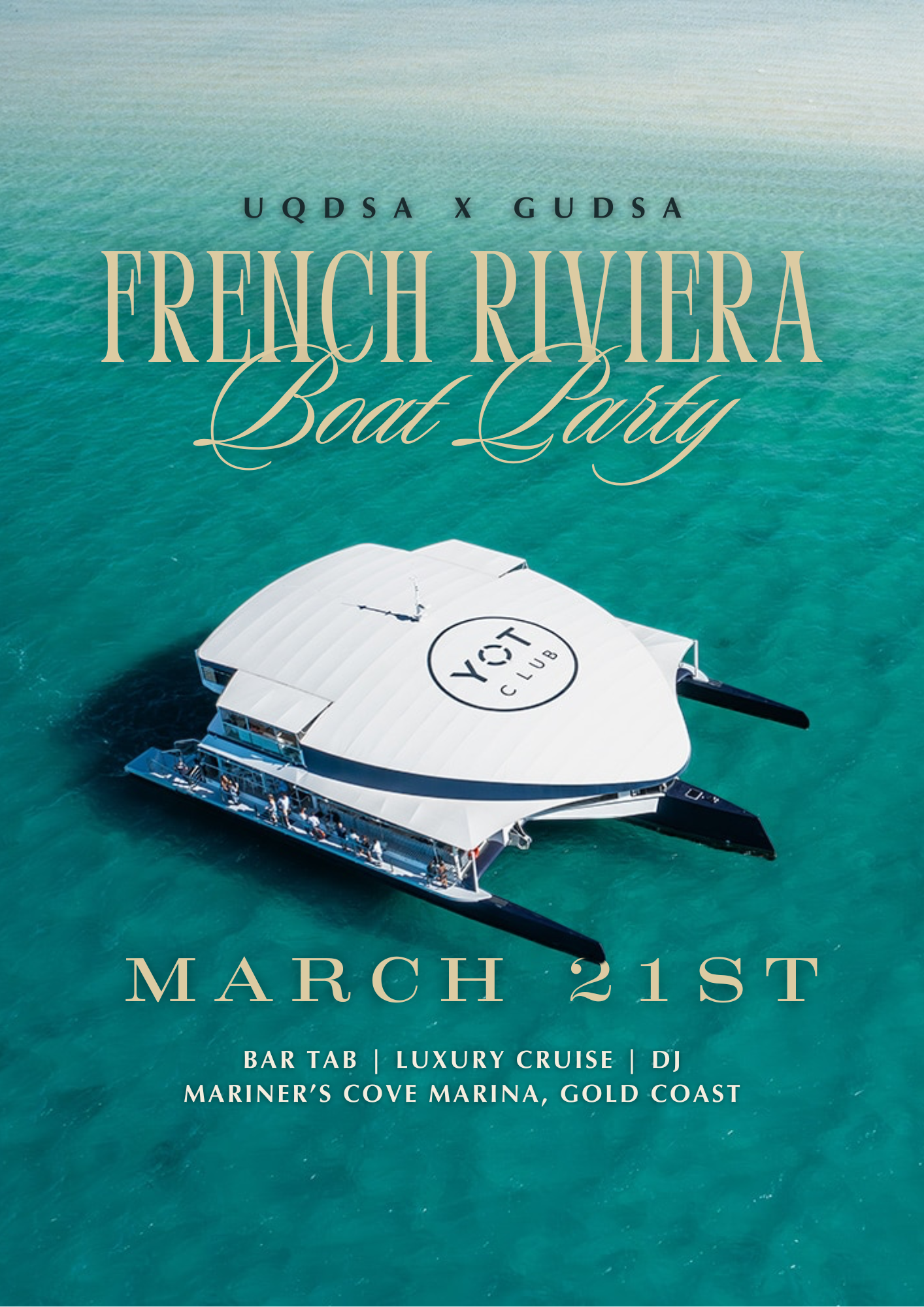 Beige Green Aesthetic Yacht Party Invitation Poster.png