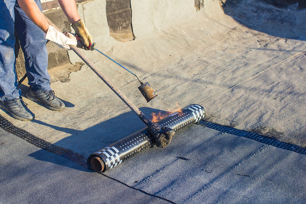 Superior Roofing crew replacing flat roof Calgary warehouse