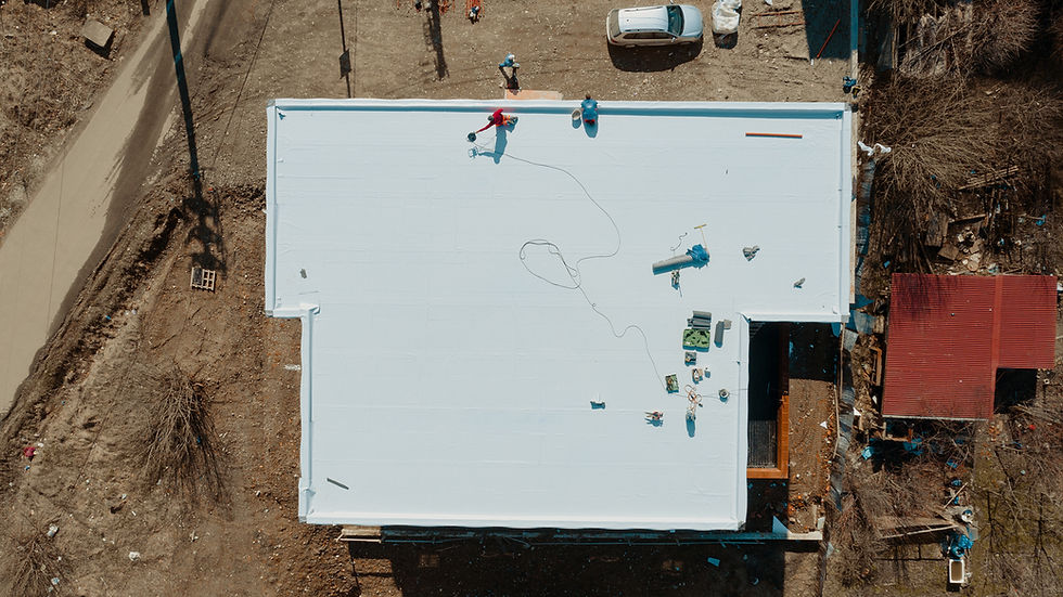 drone inspection of commercial roof Calgary building