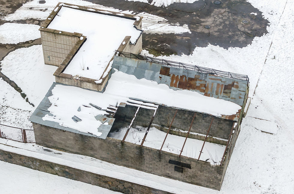 Calgary snow-covered flat roof