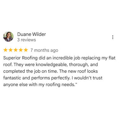 Roofing Service Review from Customer 3